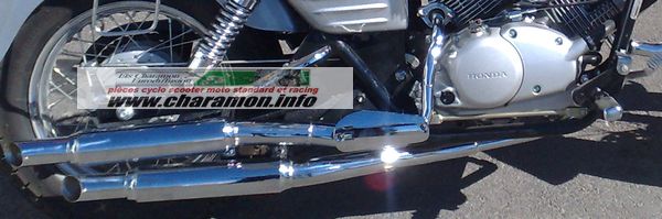 pot d'échappement TK pour Honda 125 shadow double sortie - Image 2